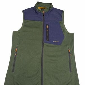 Orvis Tech Softshell Vest Men Large Olive Hunter Orange Fishing Outdoors Sz M
